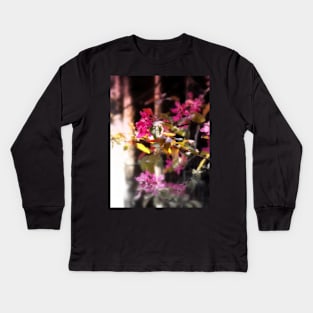 red Malus 'Radiant' crab apple blossoms #3 Kids Long Sleeve T-Shirt